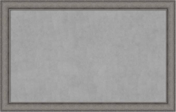 Amanti Art Grey Framed Magnetic Board 28x44 Large Vision Board by AmantiArt