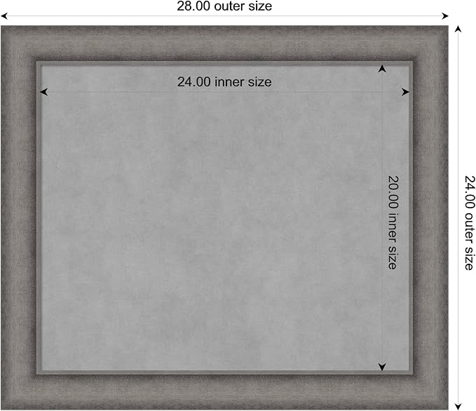Amanti Art Grey Framed Magnetic Board 24x28 Medium Vision Board - Image 3