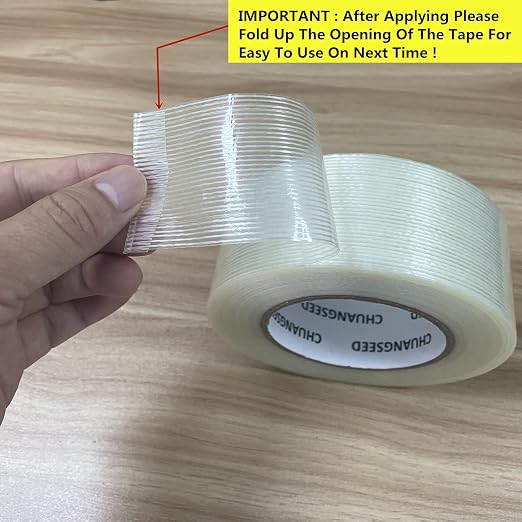 CHUANGSEED 2-Pack Mono Filament Strapping Tape 6.2mil x 2Inch x 30yds Commodity - Image 5