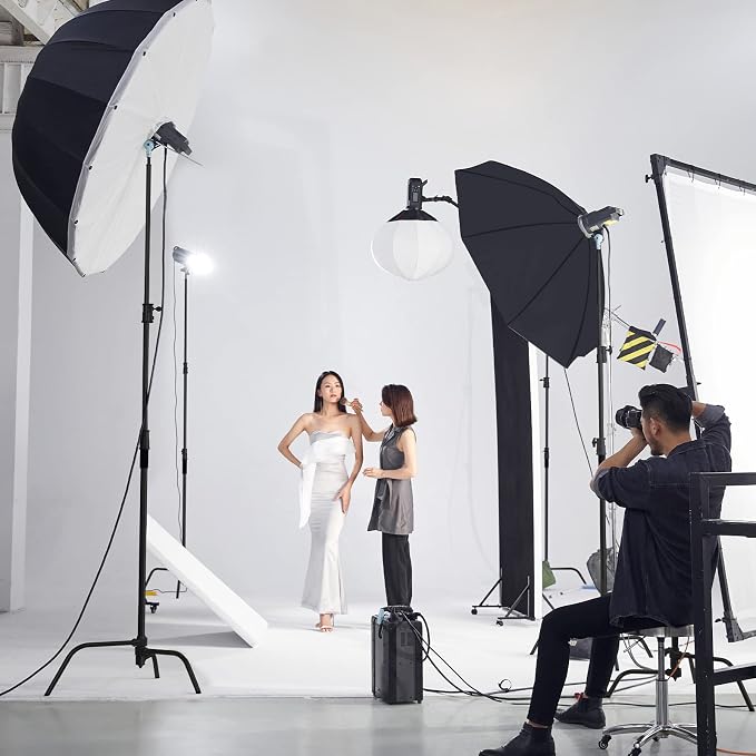 2 Packs C-Stand Kit, Heavy Duty Steel Photography Light Stand Kit, Adjustable - Image 7