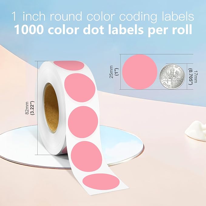 1 Inch Round Color Coding Labels, Round Color Dot Labels - Image 2