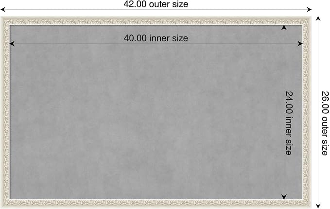 Amanti Art Silver Framed Magnetic Board 26x42 Large Vision Board - Image 2