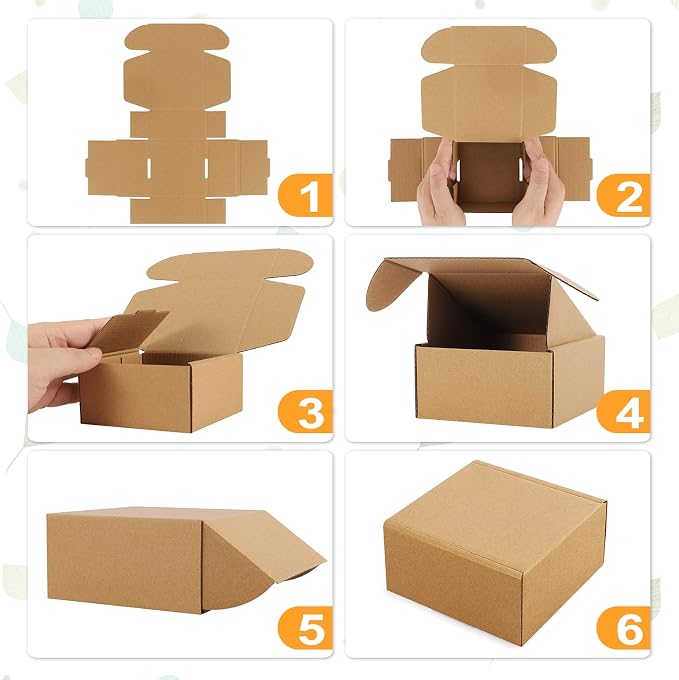 Eupako 6x4x3 Shipping Boxes Small Corrugated Cardboard Box - Image 3