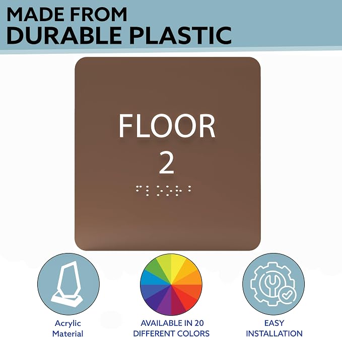 Cold Blue ADA Floor 2 Sign - Image 2
