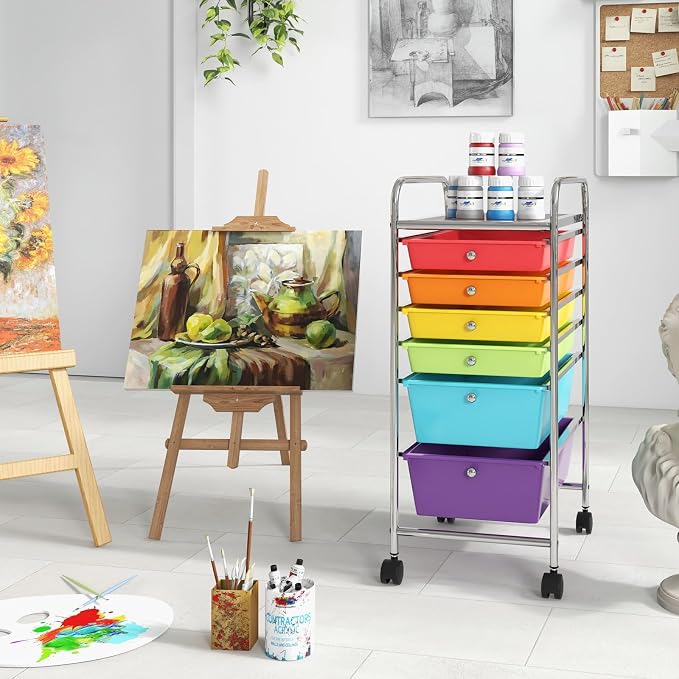 RELAX4LIFE 6-Drawer Rolling Storage Cart - Image 8