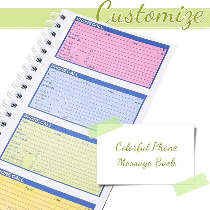 Sinmoe 1 Pcs Spiral Bound Phone Message Book - Image 4