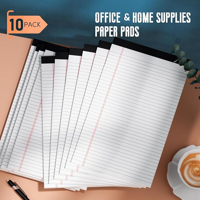 Roneky Note Pads 8.5"x 14", 10 Pack Legal Pads 8.5 x 14 White, Notepads 8.5 x - Image 7