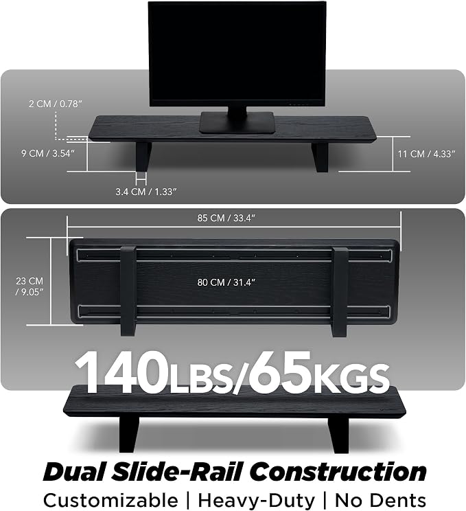 ULTRARM Moodular Wooden Monitor Stand 33.4” Desk Organizer - Image 4
