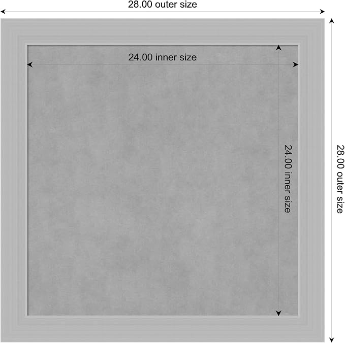 Amanti Art Silver Framed Magnetic Board 28x28 Medium Vision Board - Image 3