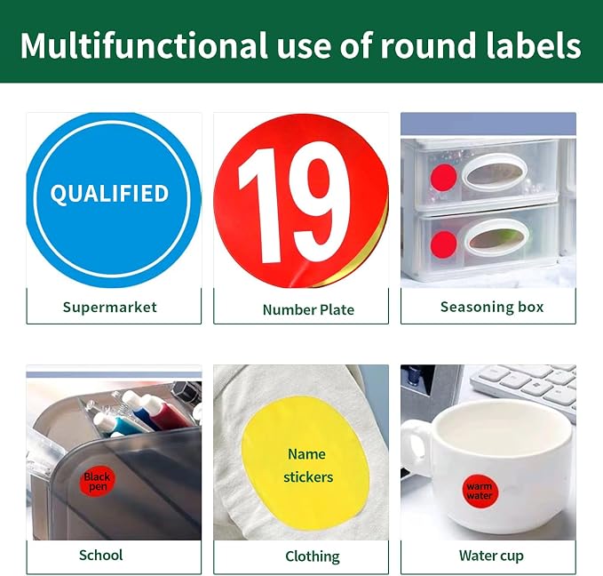 Gemsroyal 1.5 inch Round Labels Printable, Matte White Circle Labels - Image 7
