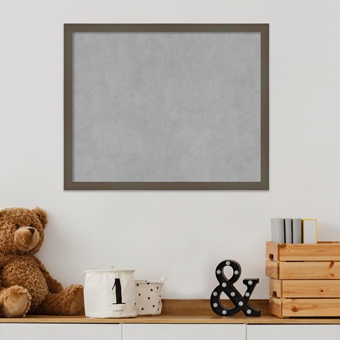 Amanti Art Grey Framed Magnetic Board 17x21 Small Vision Board - Image 5
