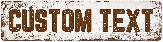 Custom Sign, Custom Street Sign, 11 Font Colors, 13 Font Styles, 4 Hole Options by MySignCenter