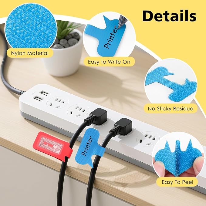 SummerBrite 24-Pack Smart NFC Cable Labels - Image 6