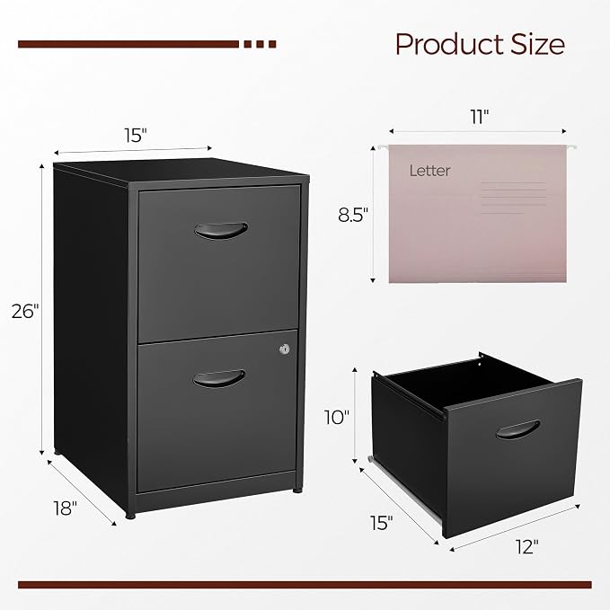 Kubohogar 2 Drawer File Cabinet - Image 3