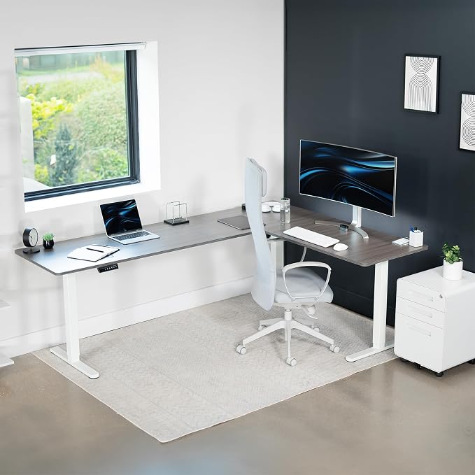 VIVO Electric Corner 84 x 63 inch L-Shaped Standing Desk, Memory Height - Image 7
