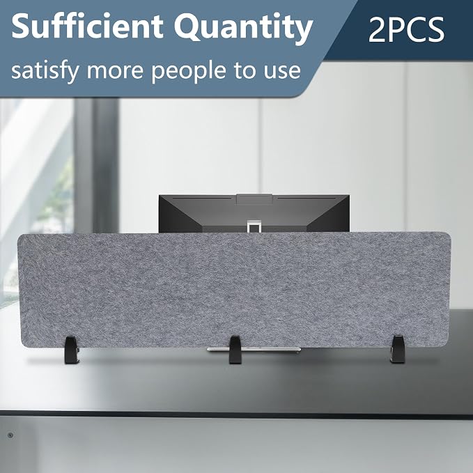 2pcs Privacy Panel, Standing Desk Divider 60"x16" Desktop Office Furniture - Image 3
