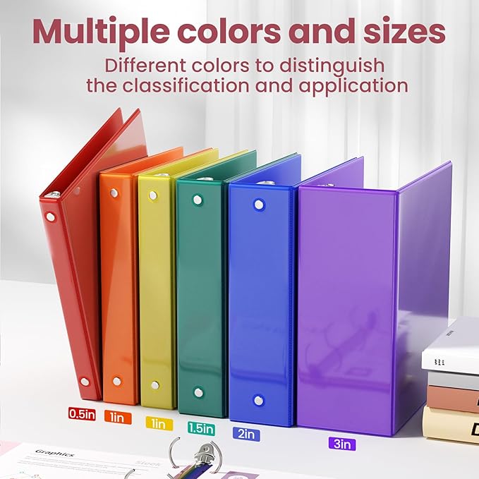 SUNEE 3 Ring Binder 3 Inch 1 Pack - Image 5