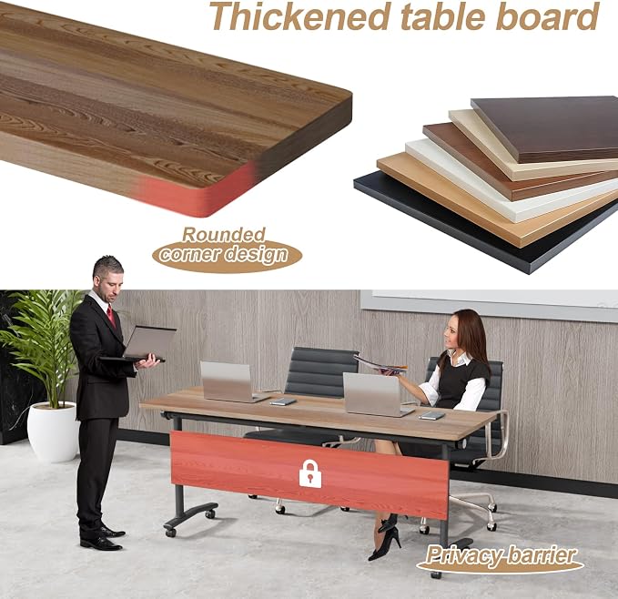 WYMHYZ Conference Table Flip Top Mobile Conference Room Tables, Folding - Image 7