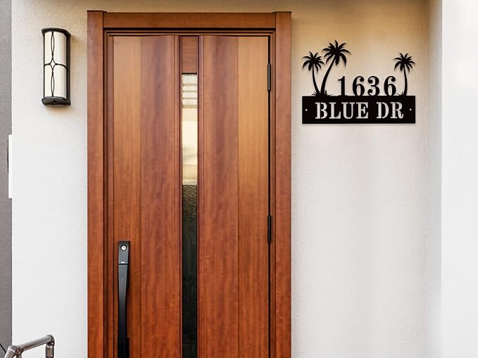 Personalized Palm Tree Address Sign, House Number Sign, Address Number - Image 8