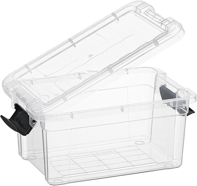 Superio Storage Bins with Lids- 4 Pack, 1.85 Qt Clear Boxes - Image 5