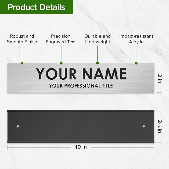 Name Plate for Desk, Personalized Plate, Custom Door Name Plate for Office Doors - Image 5