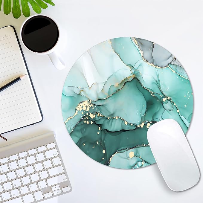 IMAYONDIA Teal Turquoise Mouse Pad Green, Luxury Small Luxury Womens Mouse Pads - Image 7