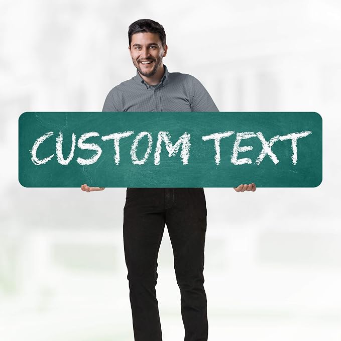Custom Sign, Custom Street Sign, 11 Font Colors, 13 Font Styles, 4 Hole Options - Image 2