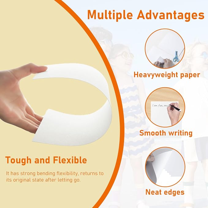 Guakicae 60 Sheets White Cardstock 4 x 6 Craft Paper, 300gsm/110lb Heavyweight - Image 3