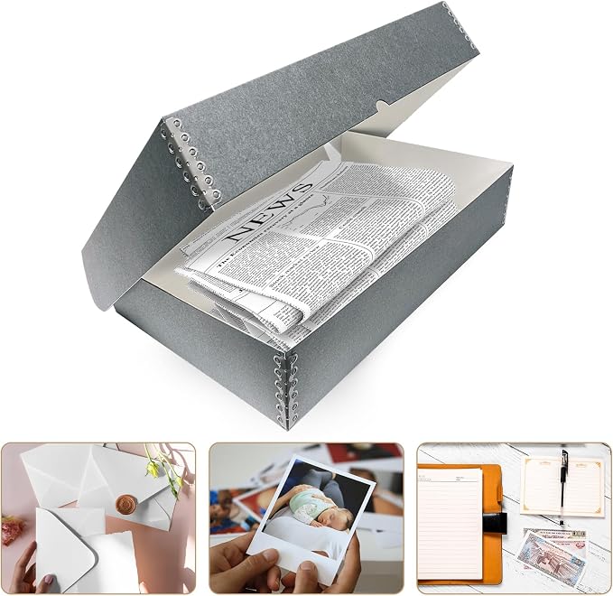 Lineco, 10x15 Clamshell Archival Folio Storage Box, Acid-Free - Image 2