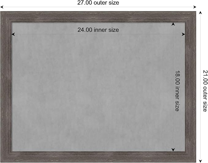 Amanti Art Grey Framed Magnetic Board 21x27 Medium Vision Board - Image 4