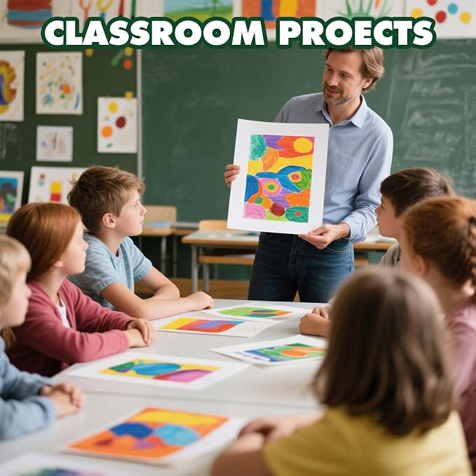 TUXIYA 100 Pack White Poster Board, 250GSM/92LB Heavy-Weight Blank Poster Board - Image 7
