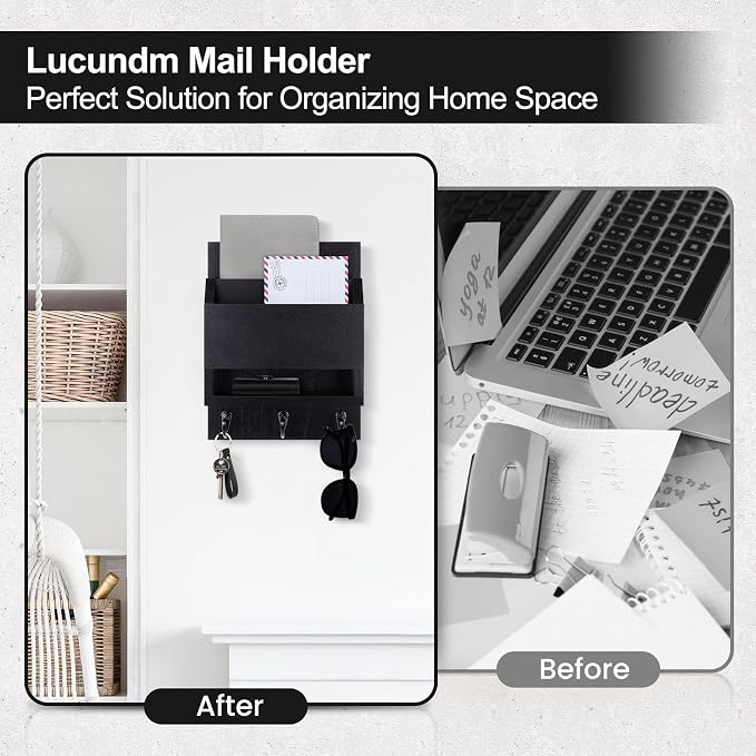 Lucundm Key and Mail Holder for Wall, Key Holder - Image 6