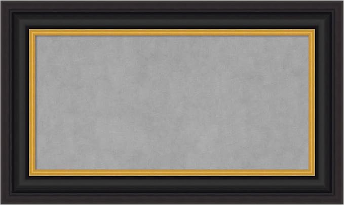 Amanti Art Black Framed Magnetic Board 18x30 Small Vision Board by AmantiArt
