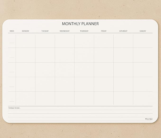 Undated Monthly Planner Notepad, Desk Calendar - Image 2