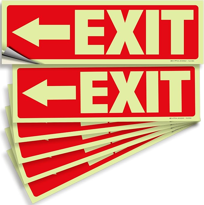 iSYFIX Exit Stickers Signs by iSYFIXPREMIUMSIGNS