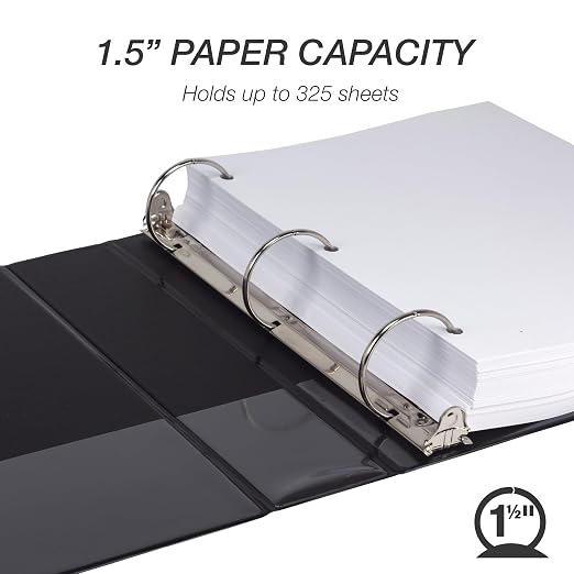 Samsill Economy 1.5 Inch 3 Ring Binder Bulk Pallet, Made in The USA, Round Ring - Image 3