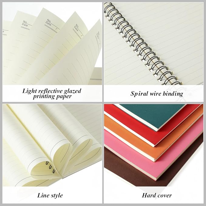 Leelosp 12 Pack Small Spiral Notebook A5 Lined College Ruled Spiral Journal - Image 2