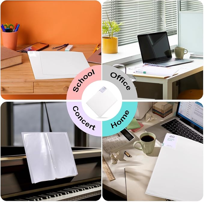 Phyxin 20-Pocket Portfolio Binder Organizer, Binder Sheet Protectors 8.5" x 11" - Image 5