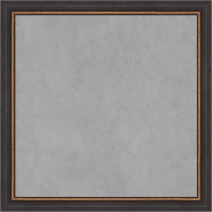 Amanti Art Black Framed Magnetic Board 23x23 Medium Vision Board by AmantiArt