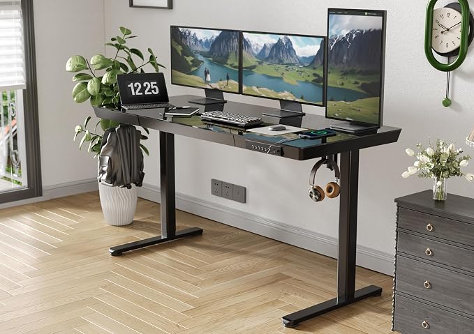 Claiks Glass Standing Desk - Image 9