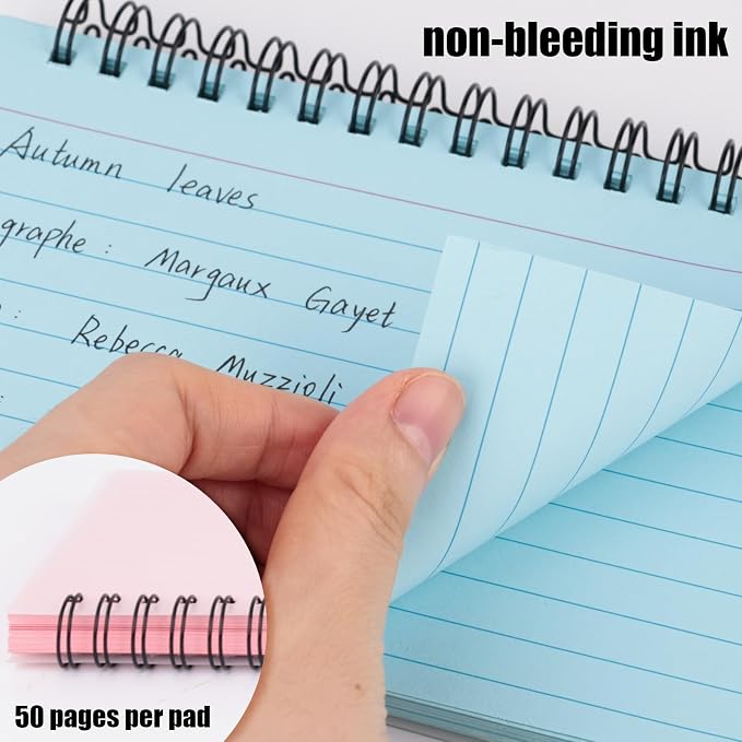 Koogel 400PCS Index Cards with Rings, 4x6 Colored Ruled Index Cards with - Image 3