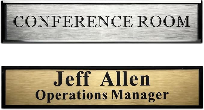 SINKAA Personalized Name Plate for Door or Wall, 2 * 10 inch Custom Office by SINKAA
