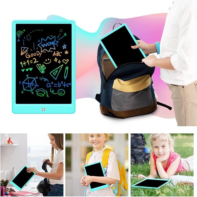 BUKEBU LCD Writing Tablet Doodle Board, 10.5 inch Colorful Drawing Pad - Image 5