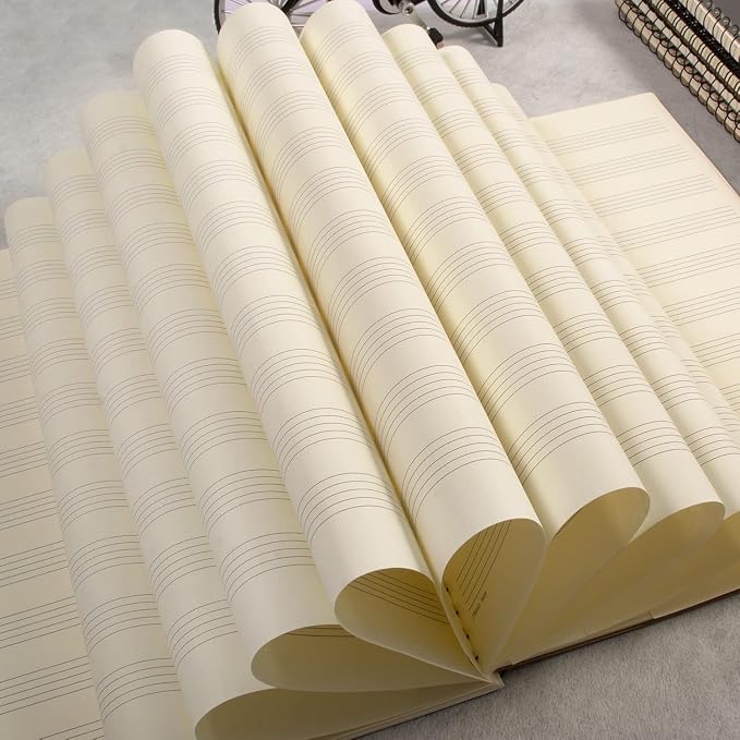 MAXCURY Blank Sheet Music Composition Manuscript Staff Paper Art Music Notebook - Image 4