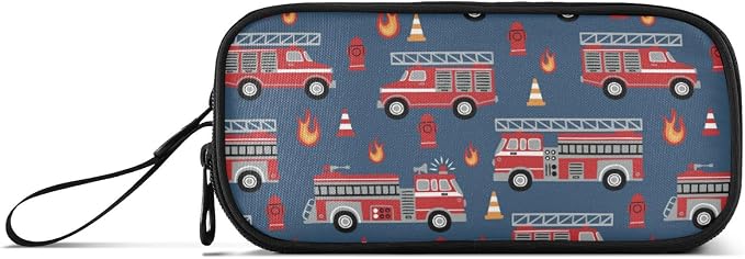 BOENLE Fire Trucks Pencil Case Box Boys Girls Large Pencil Pouch - Image 8