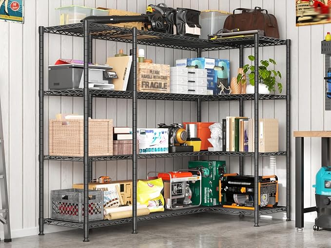 REIBII 78.4" W Storage Shelves 1500LBS, Metal Shelving Unit Wire Shelving - Image 8