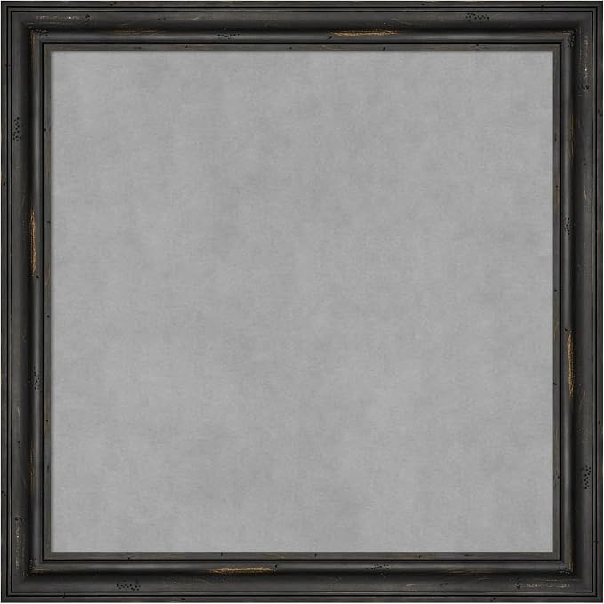Amanti Art Black Framed Magnetic Board 23x23 Medium Vision Board by AmantiArt