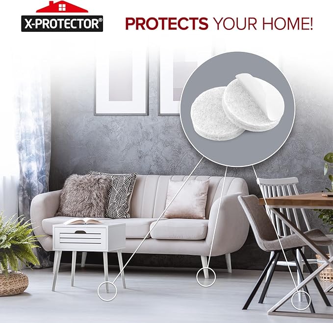 357 pcs White Felt Furniture Pads X-Protector! Huge Quantity of Furniture Pads - Image 6