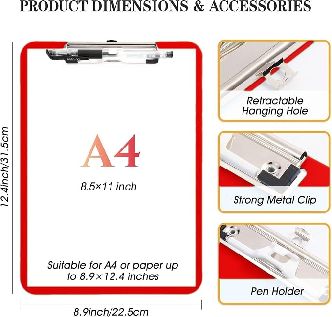 TFDLCG zm 6 PCS Clipboards Bulk Nurse Clipboard - Image 2