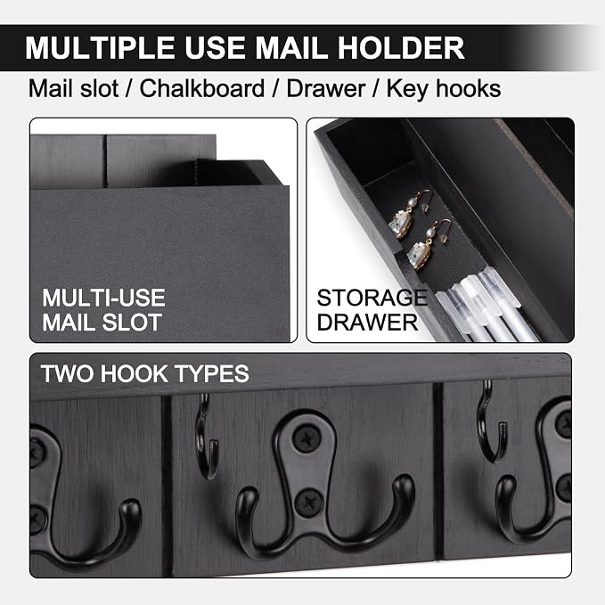 Lucundm Mail and Key Holder Wall Mount - Image 3